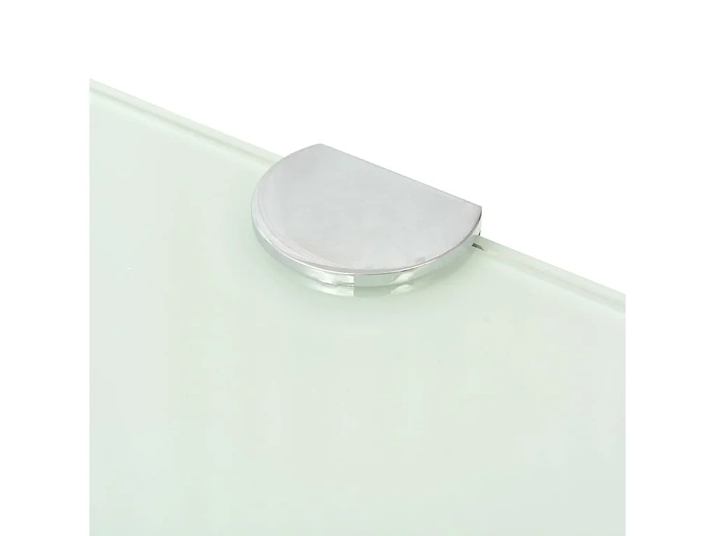 Hoekschap met chromen dragers wit 45x45 cm glas NL759752
