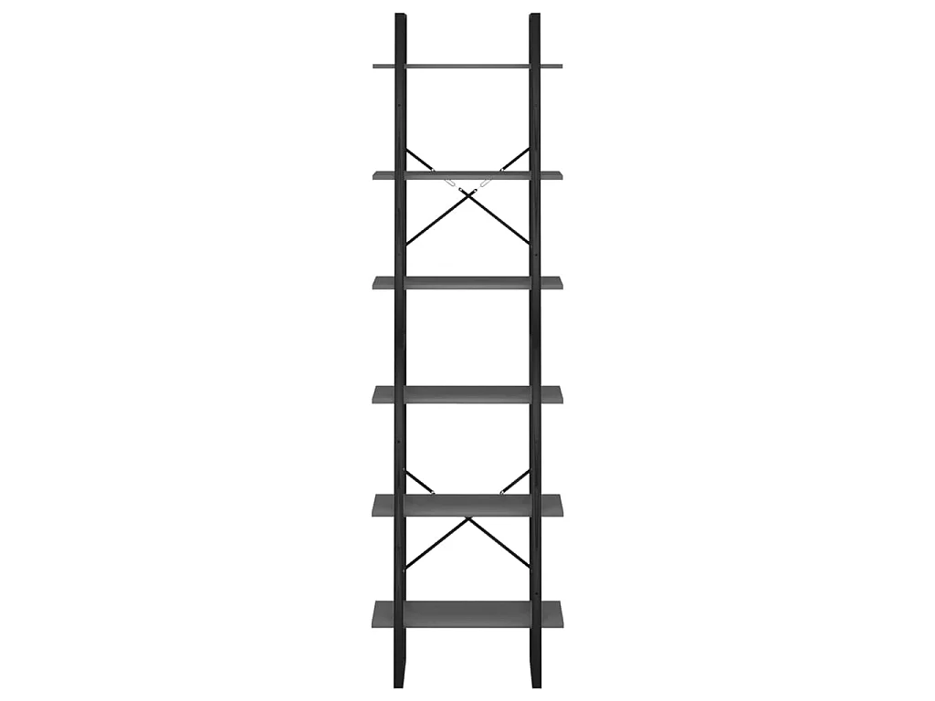 Étagère de rangement Gris 60x30x210 cm Bois d'ingénierie OFR24016 BonneVie Meuble