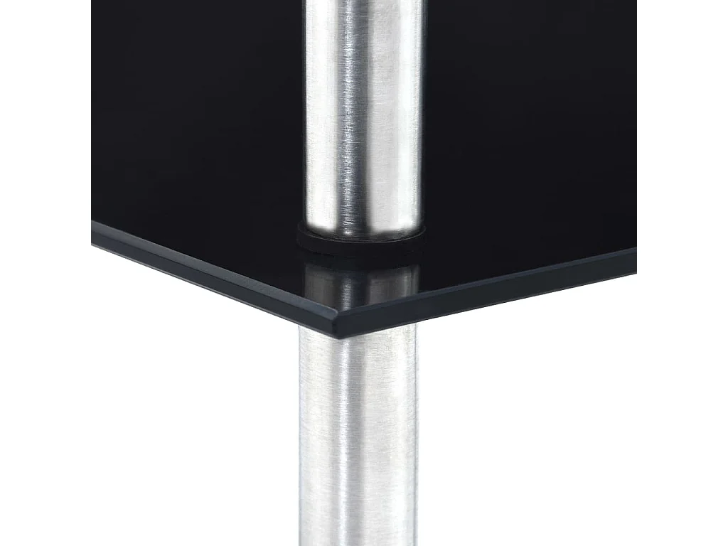 Kastje 3-laags 30x30x67 cm gehard glas zwart NL974298