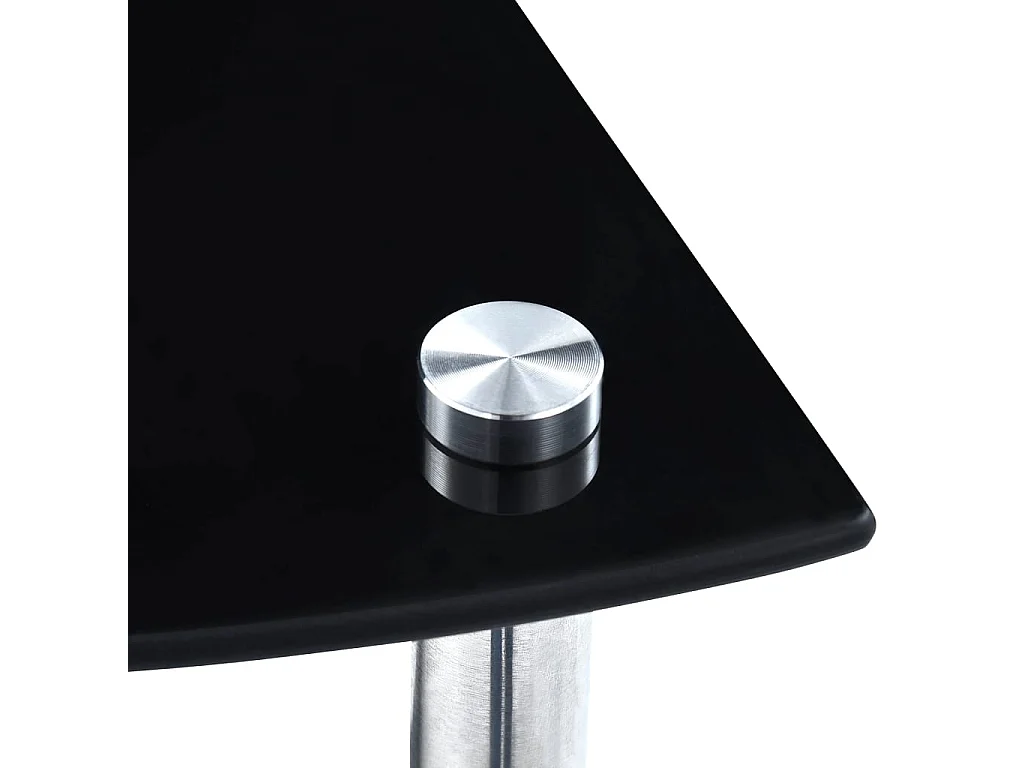 Kastje 3-laags 30x30x67 cm gehard glas zwart NL974298