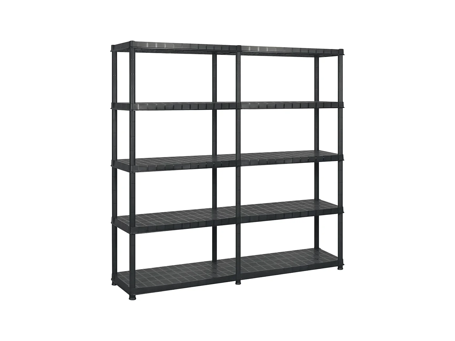 Étagère de rangement à 5 niveaux Noir 183x45,7x185 cm Plastique OFR70784 BonneVie Meuble