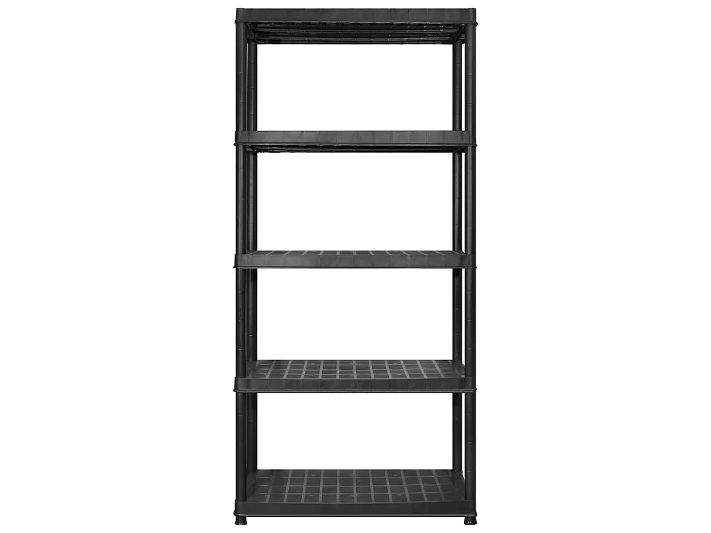 Étagère de rangement à 5 niveaux Noir 183x45,7x185 cm Plastique OFR70784 BonneVie Meuble