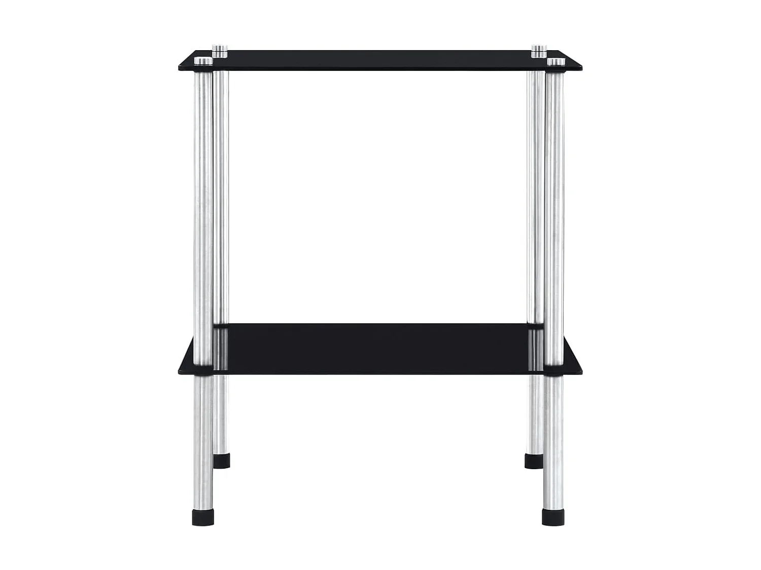 Estantería de 2 niveles vidrio templado negro 40x40x47cm ES854498