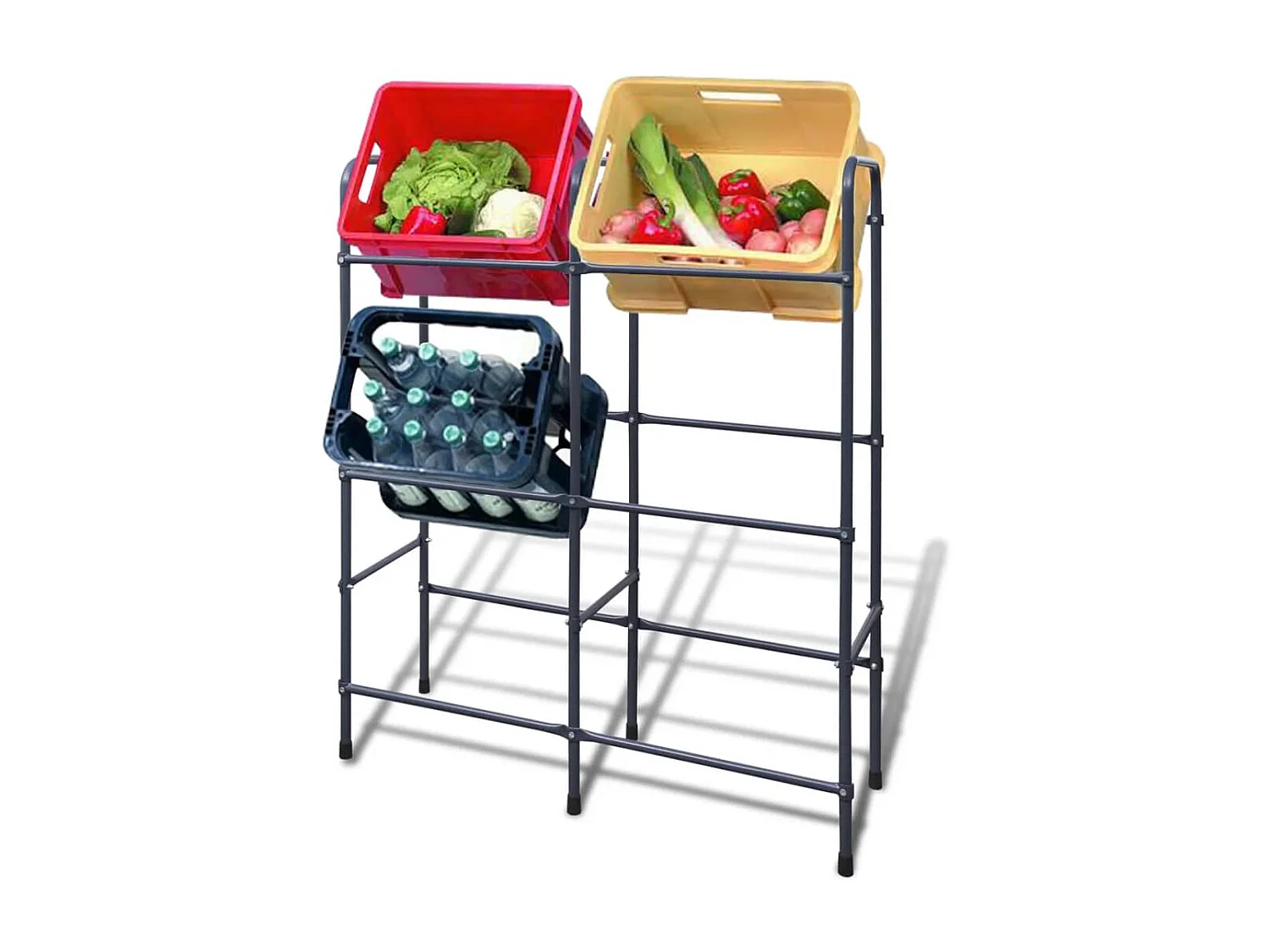 Étagère pour 6 caisses en acier OFR40076 BonneVie Meuble