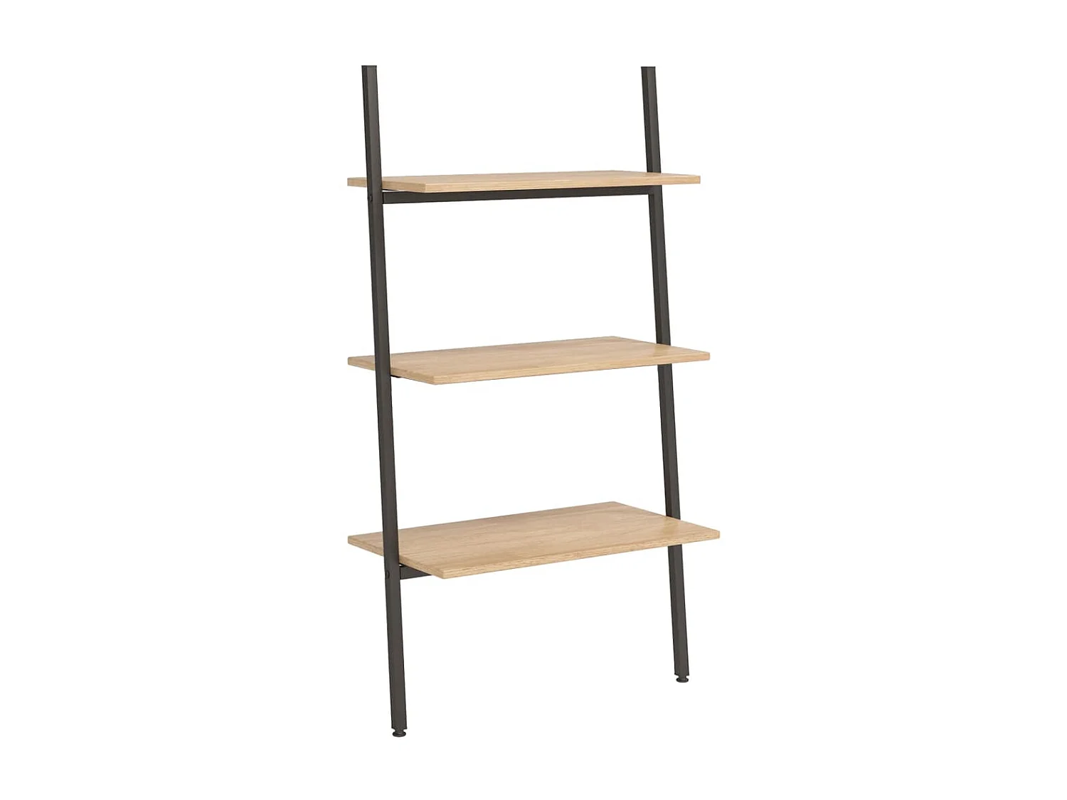 Unidade 3 prateleiras 64x34x116 cm castanho-claro e preto PT985158