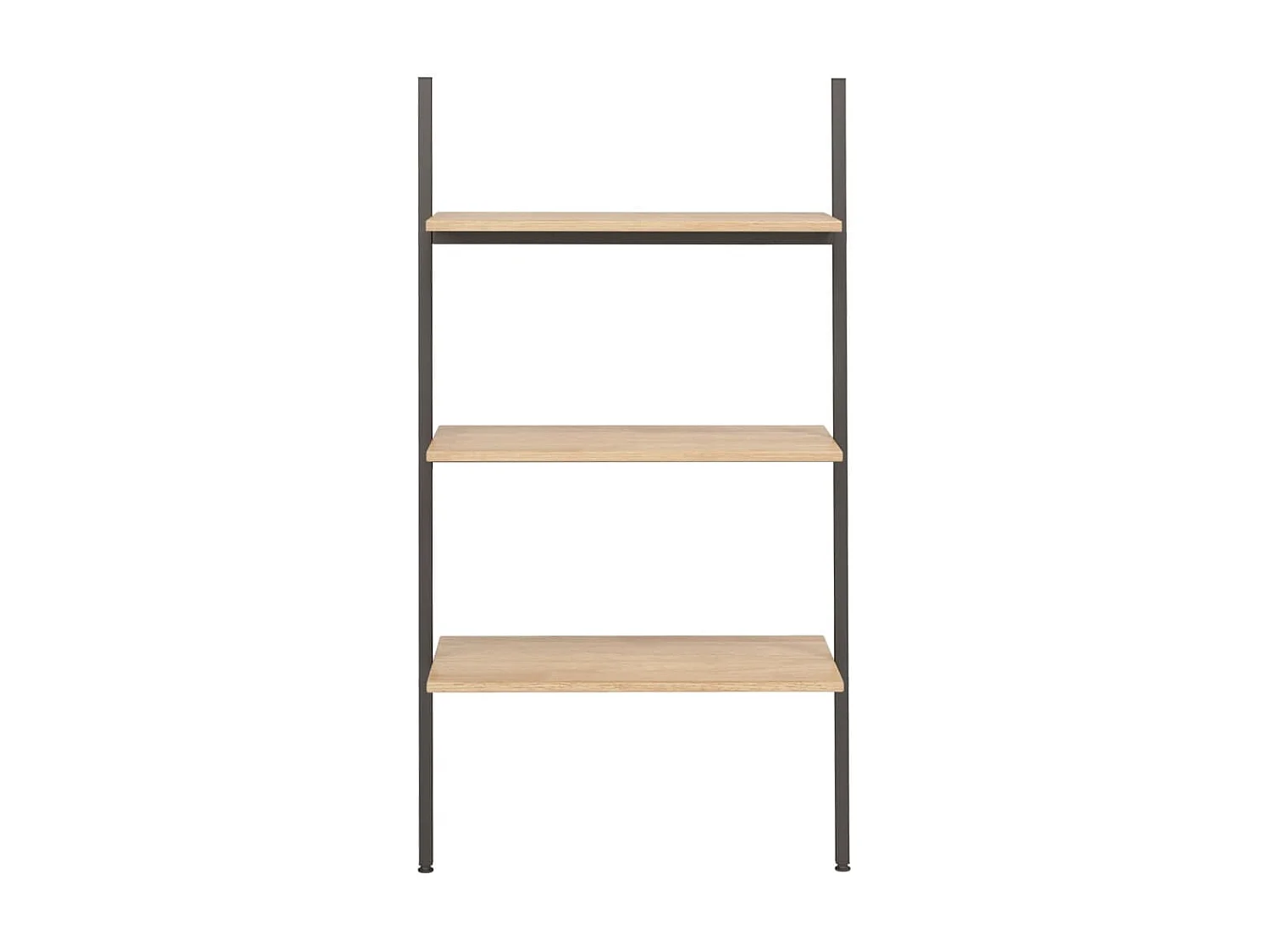 Unidade 3 prateleiras 64x34x116 cm castanho-claro e preto PT985158