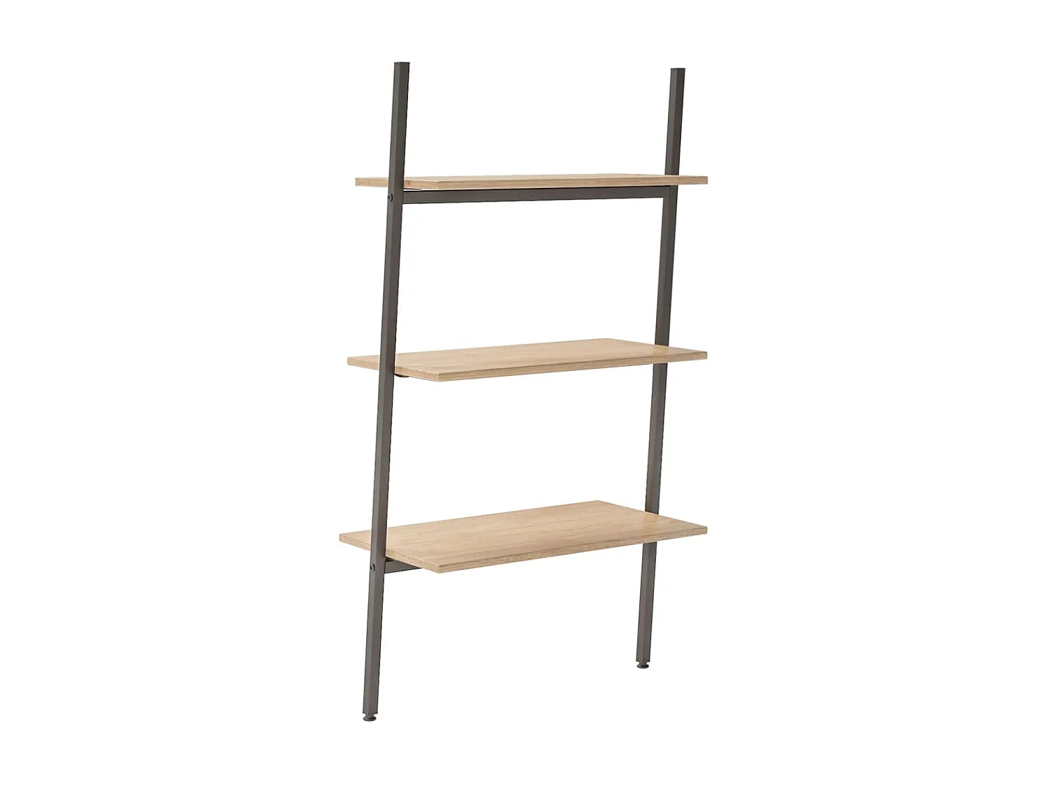 Unidade 3 prateleiras 64x34x116 cm castanho-claro e preto PT985158