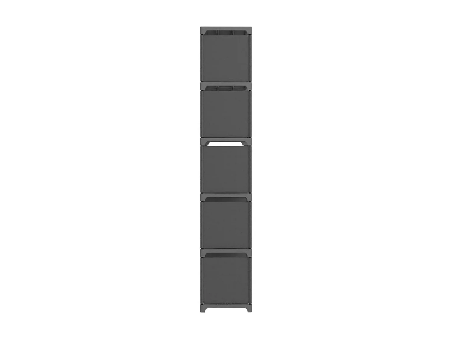 Estantería de 15 cubos de tela gris 103x30x175,5 cm ES108356