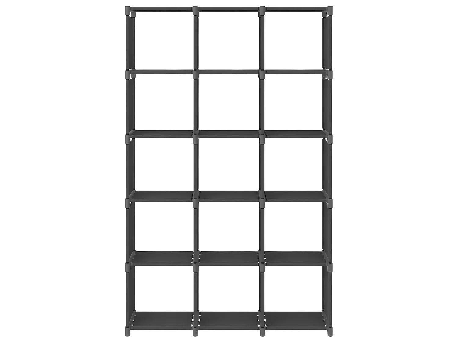 Étagère d'affichage 15 cubes Gris 103x30x175,5 cm Tissu OFR47283 BonneVie Meuble