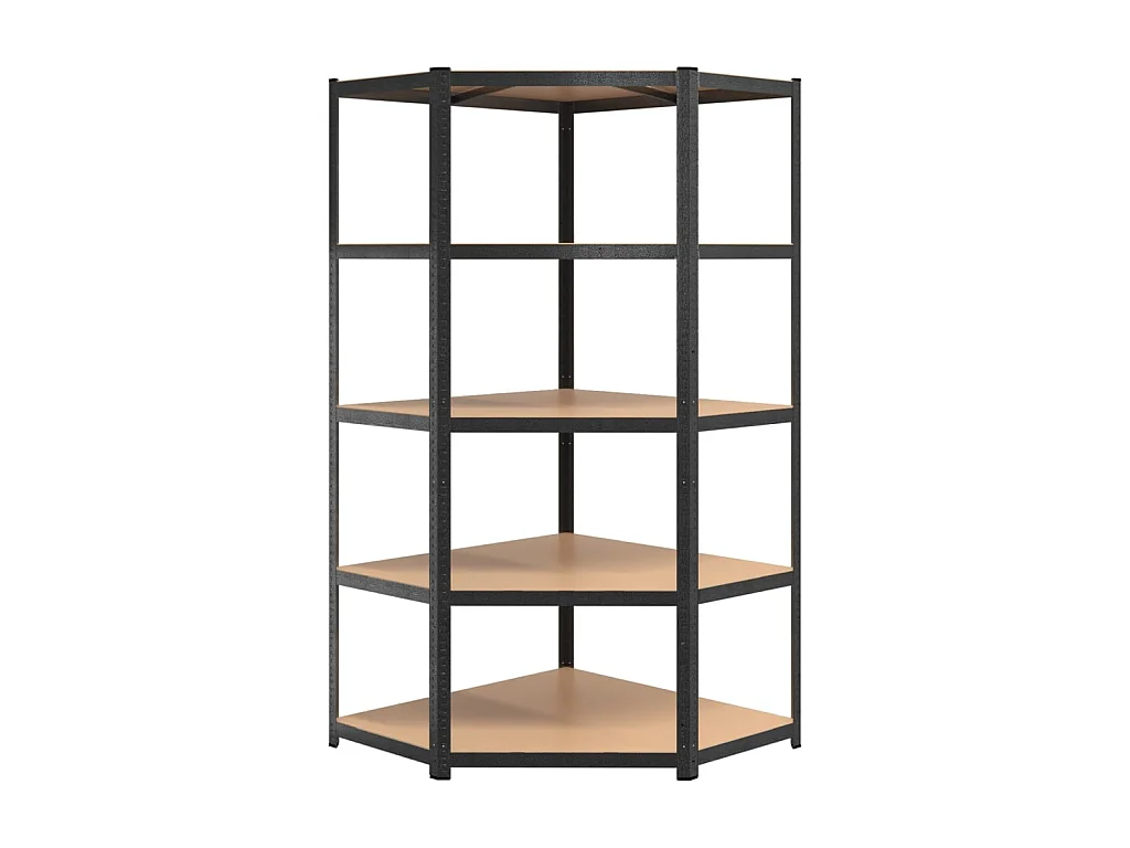 Estantería esquina resistente 5 niveles acero y contrachapada ES770809