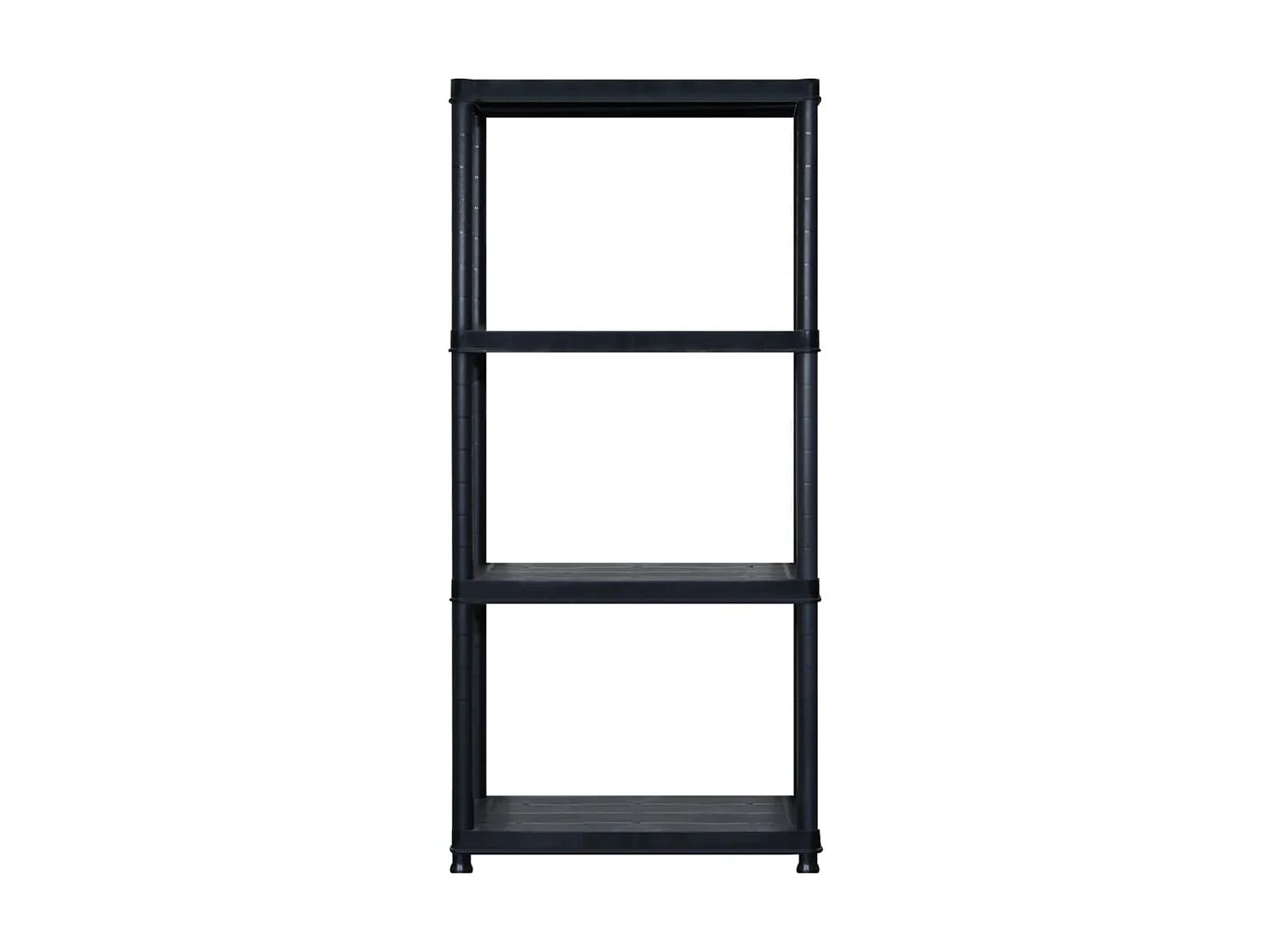 Étagère de rangement à 4 niveaux Noir 244x30,5x130 cm Plastique OFR19910 BonneVie Meuble