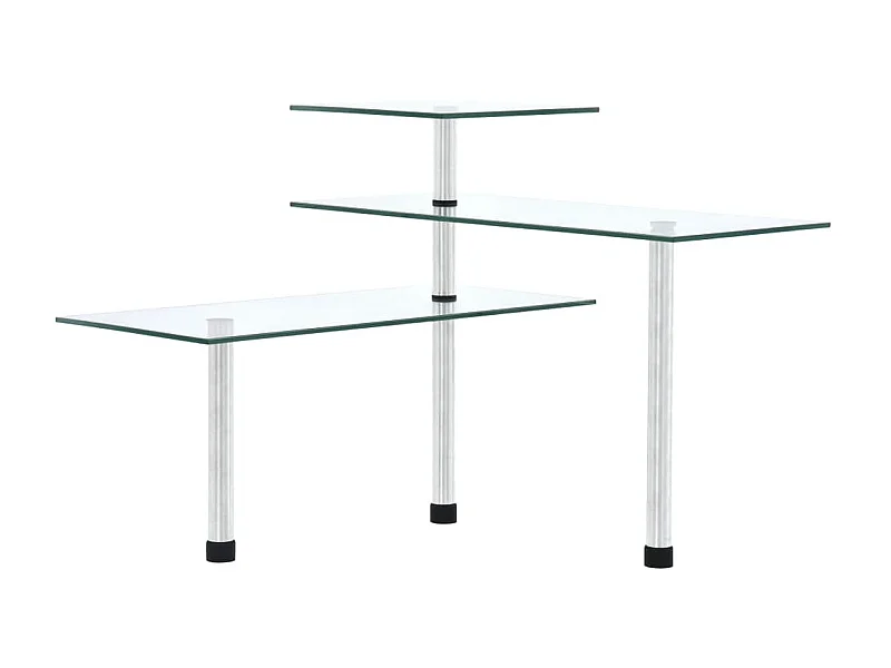 Estante de cozinha para canto 3 prateleiras vidro temperado PT741367