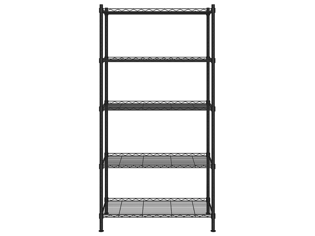 Étagère de rangement 5 niveaux 90x35x180 cm Noir 250 kg OFR94081 BonneVie Meuble