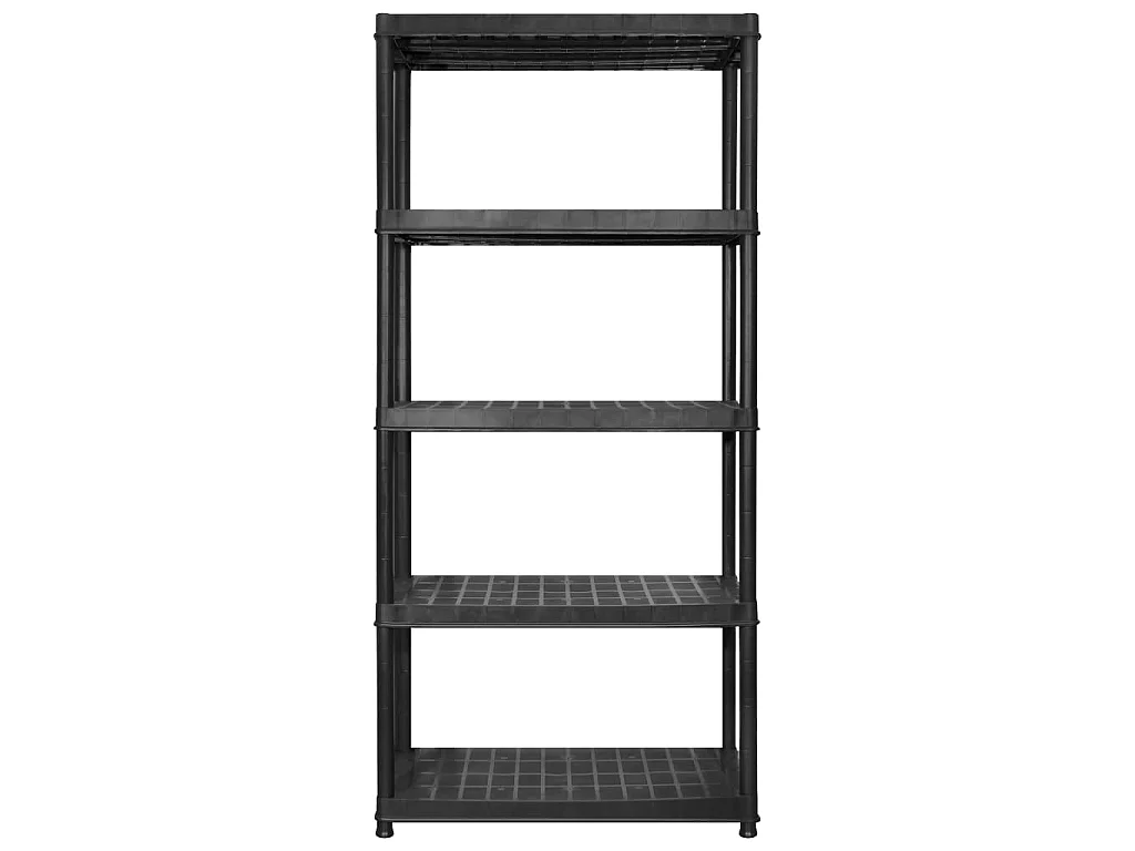 Etagère de rangement à 5 niveaux, Étagère Charge Noir 170x40x185 cm Plastique ASW91467 BonneVie Meuble