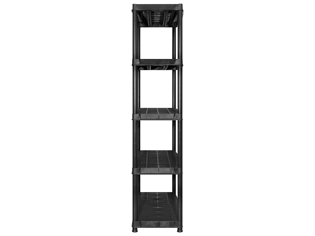 Etagère de rangement à 5 niveaux, Étagère Charge Noir 170x40x185 cm Plastique ASW91467 BonneVie Meuble