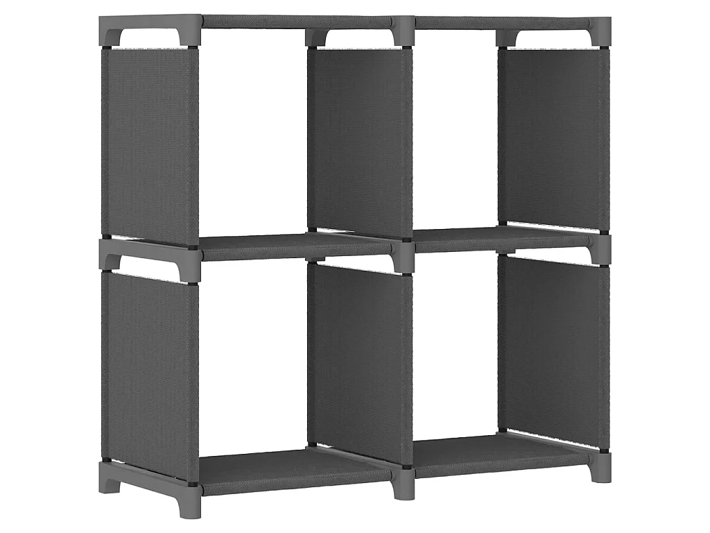 Estantería de 4 cubos de tela gris 69x30x72,5 cm ES639085