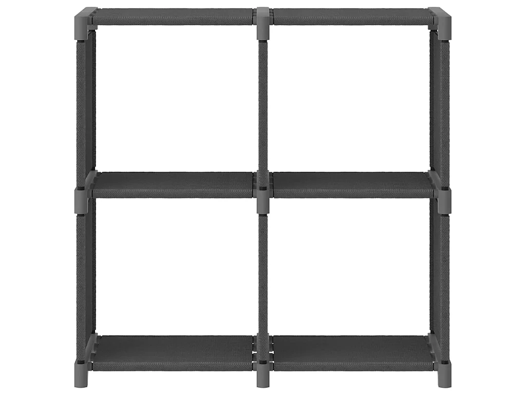 Estantería de 4 cubos de tela gris 69x30x72,5 cm ES639085
