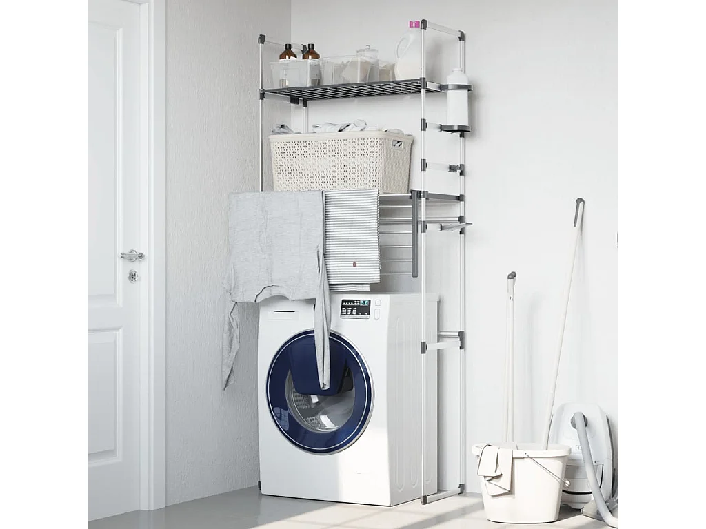 Estantería para lavadora aluminio 77x52x192 cm ES390791