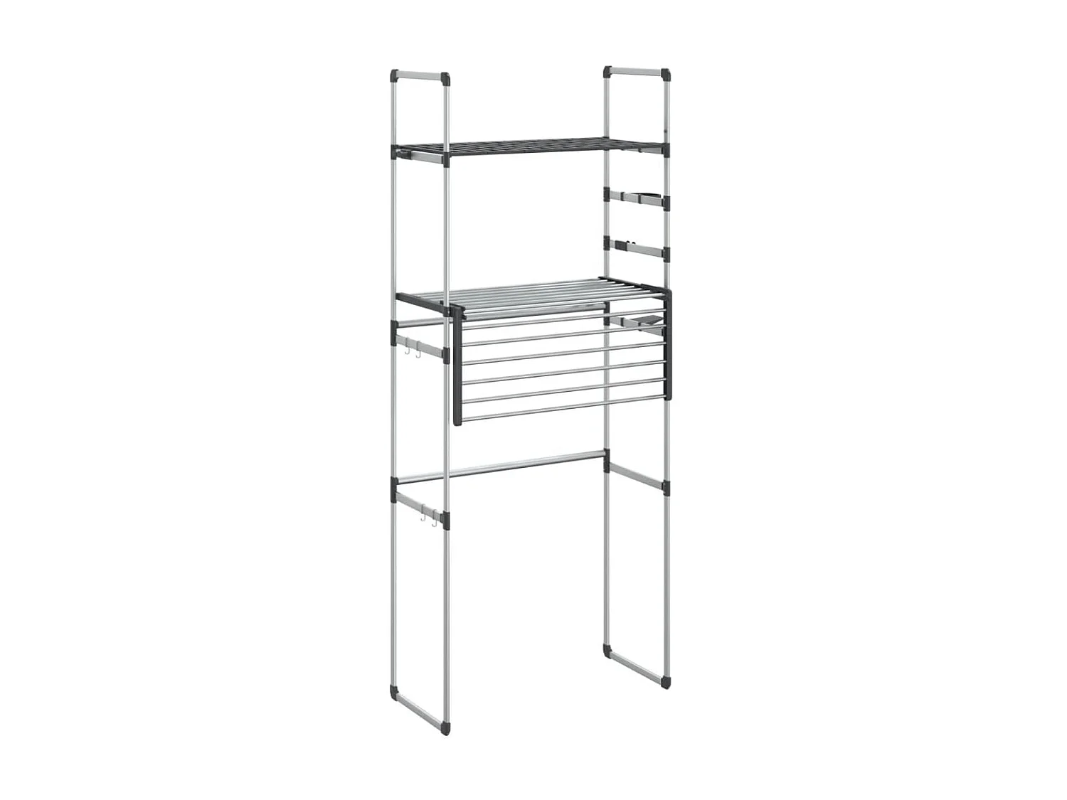 Étagère pour machine à laver 77x52x192 cm aluminium OFR86587 BonneVie Meuble