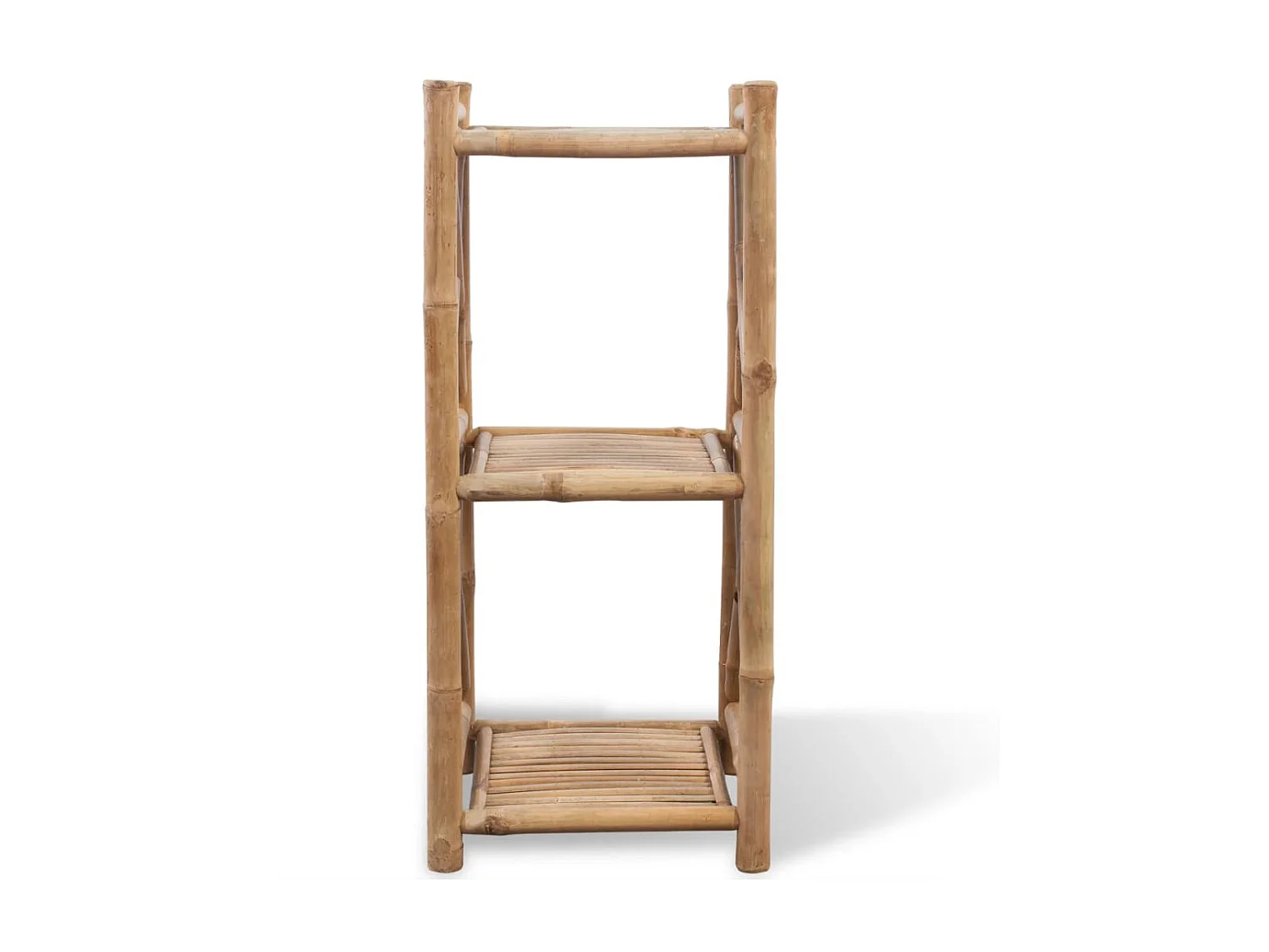 Estante de bambu quadrada com 3 prateleiras PT489382