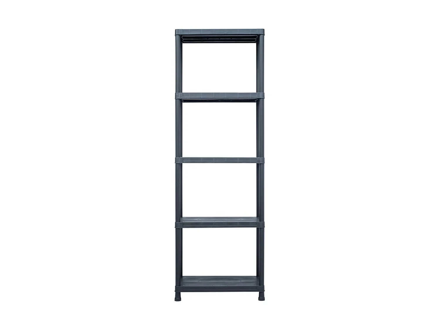 Estantería de plástico 125 kg 60x30x180 cm negro ES470751