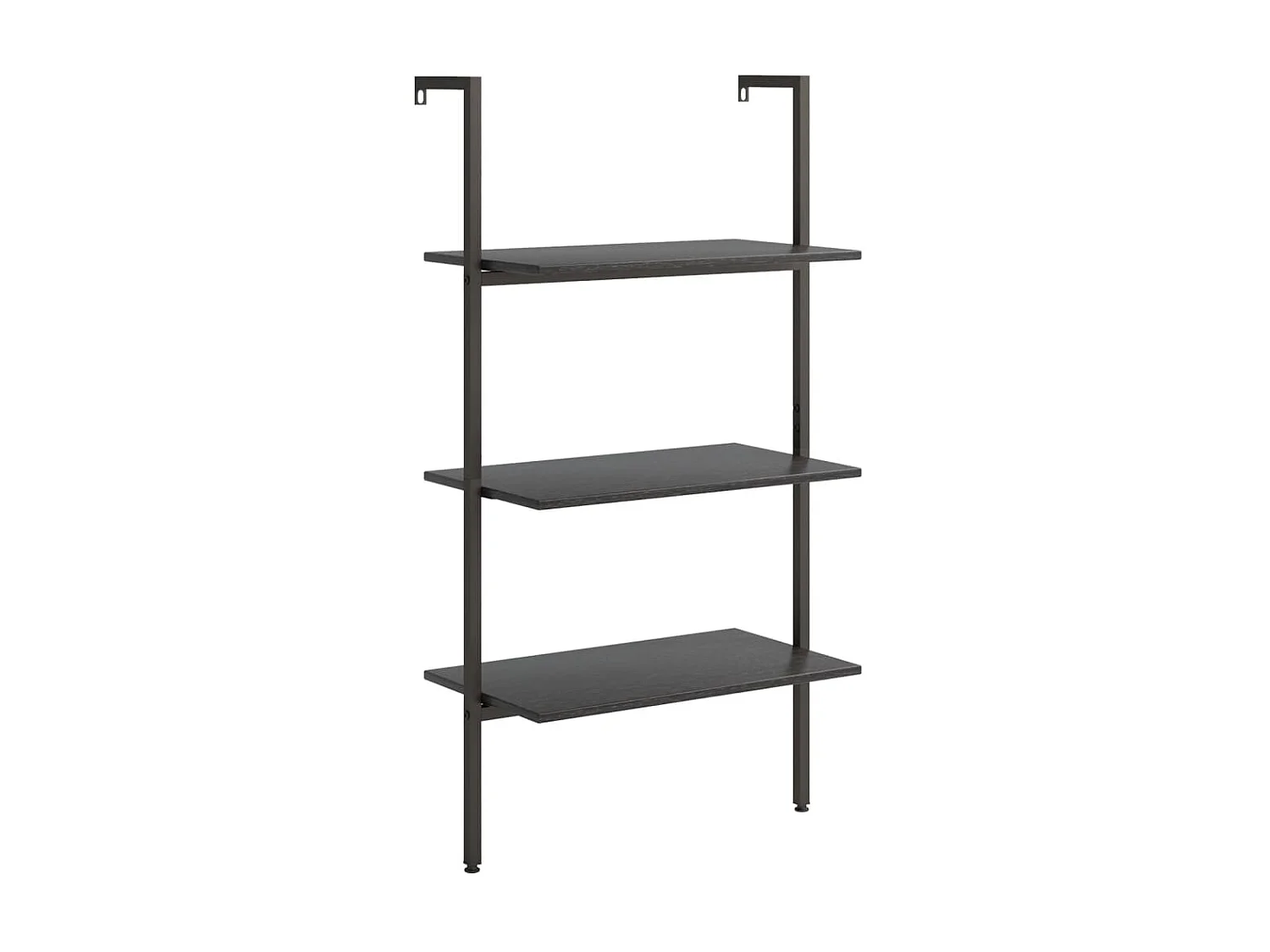 Unidade 3 prateleiras inclinada 64x35x120,5 cm preto PT822835