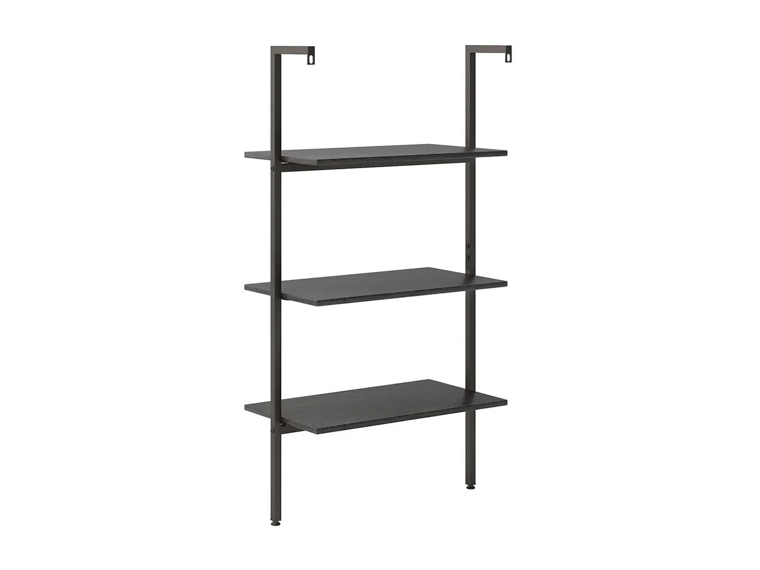 Unidade 3 prateleiras inclinada 64x35x120,5 cm preto PT822835