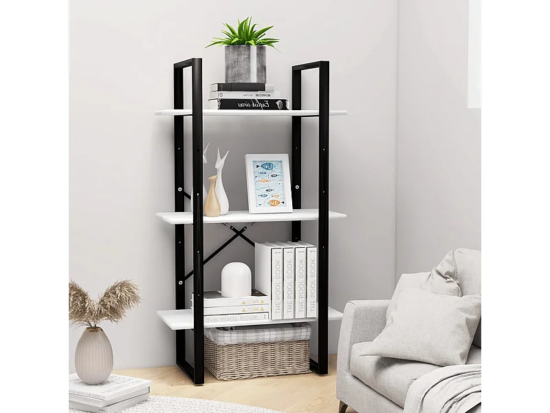 Étagère de rangement Blanc 60x30x105 cm Aggloméré OFR48025 BonneVie Meuble