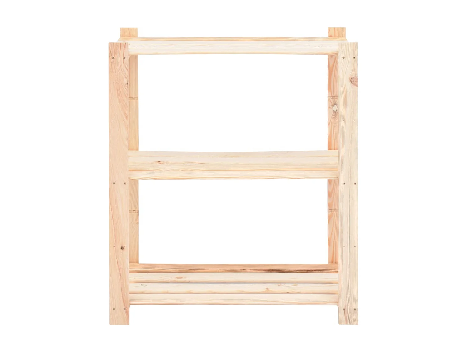 Estantería 3 niveles 3 unidades madera pino maciza 150 kg ES391167