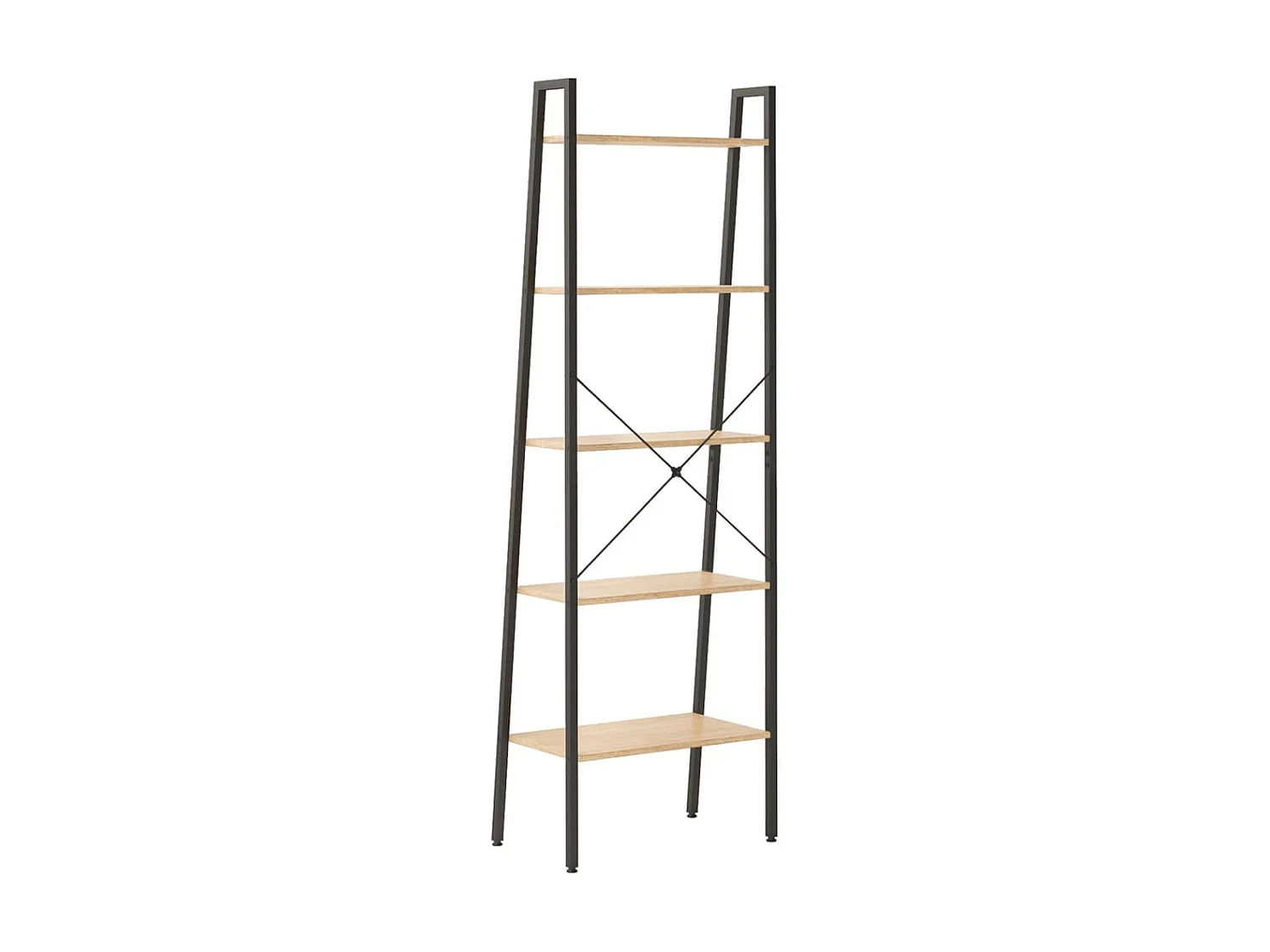 Étagère sur pied 5 niveaux Marron clair et noir 56x35x174 cm OFR98769 BonneVie Meuble