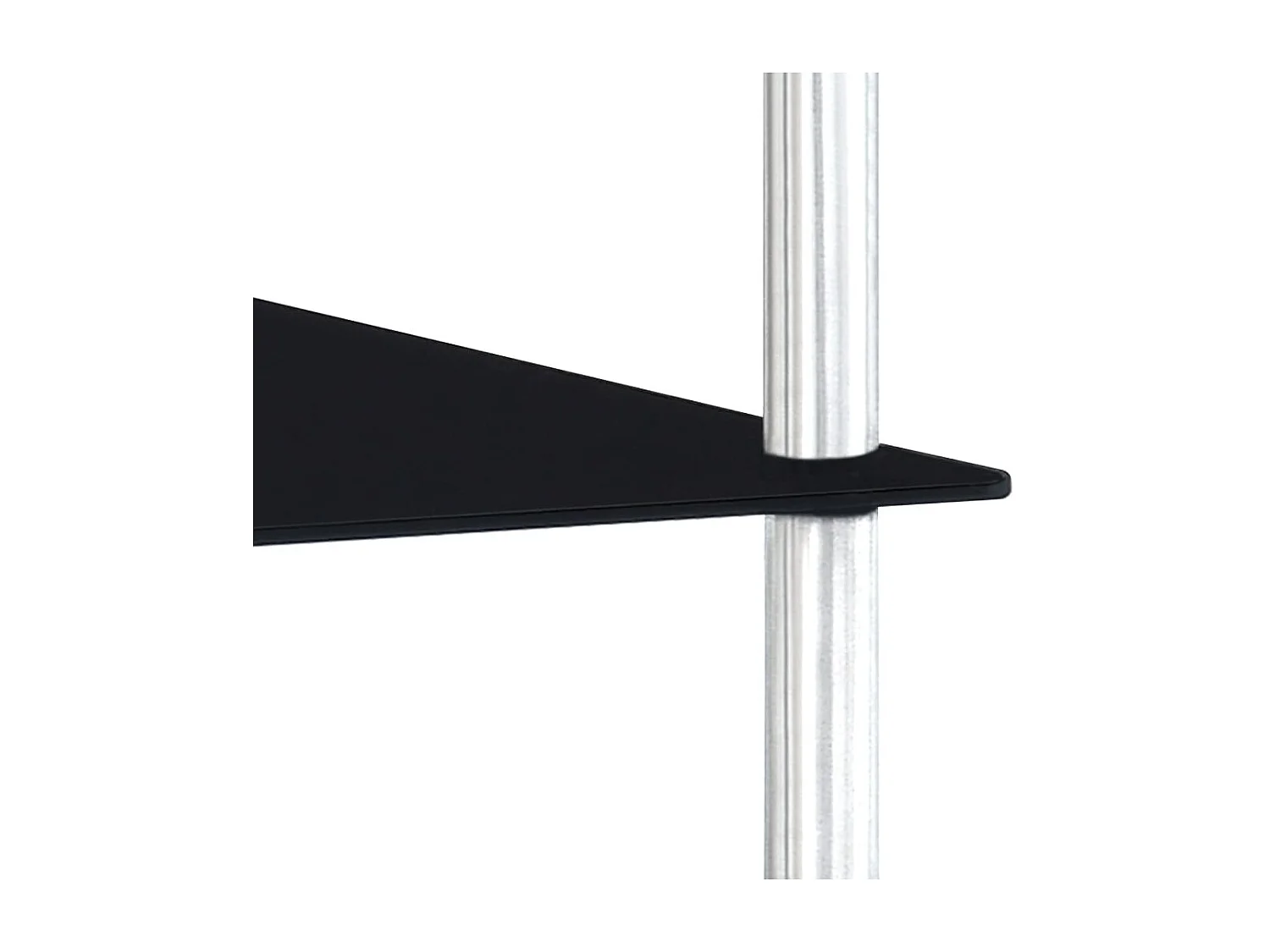 Étagère 4 niveaux Noir 40x40x100 cm Verre trempé OFR58318 BonneVie Meuble