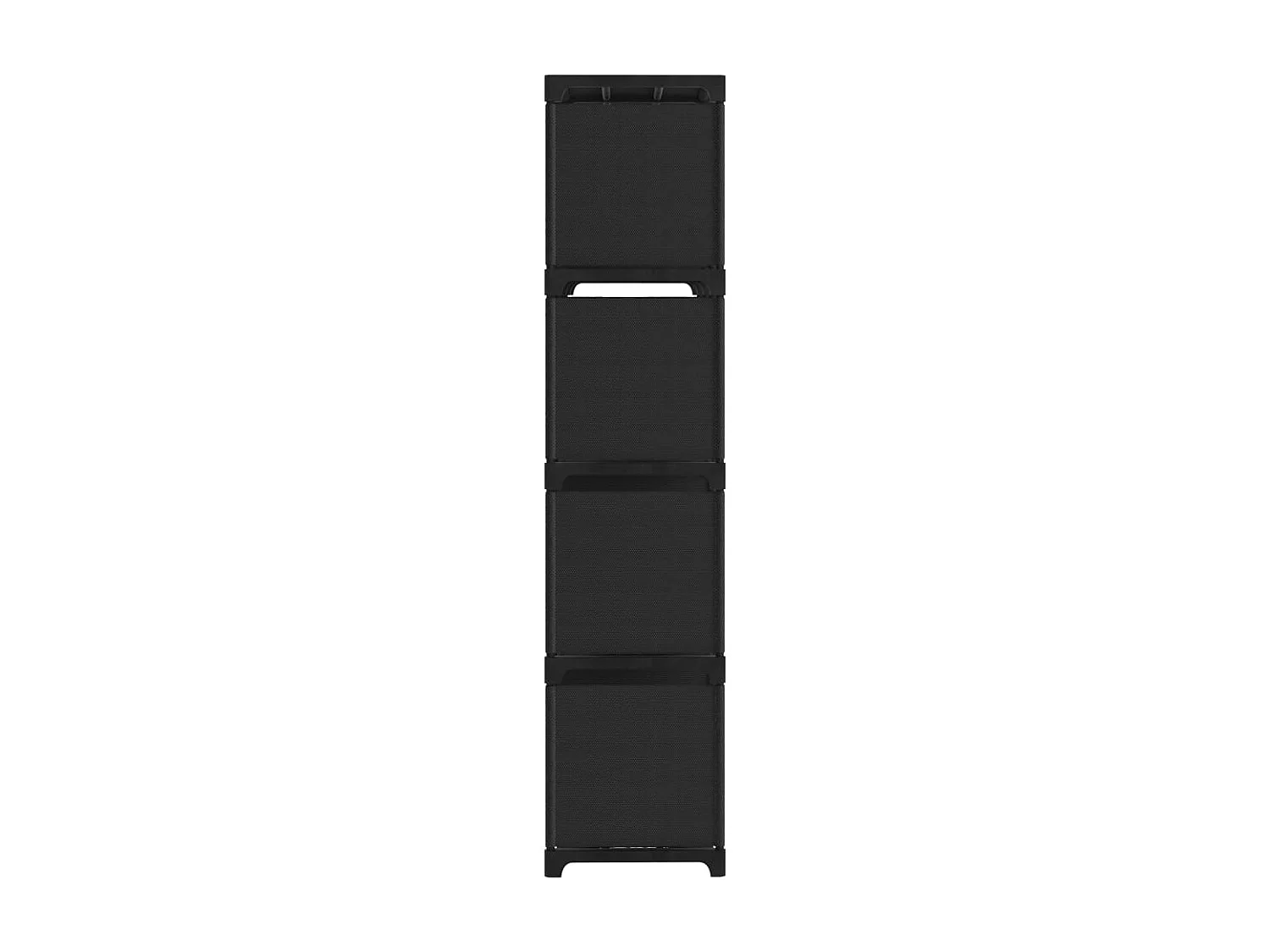 Estantería de 12 cubos de tela negra 103x30x141 cm ES848014