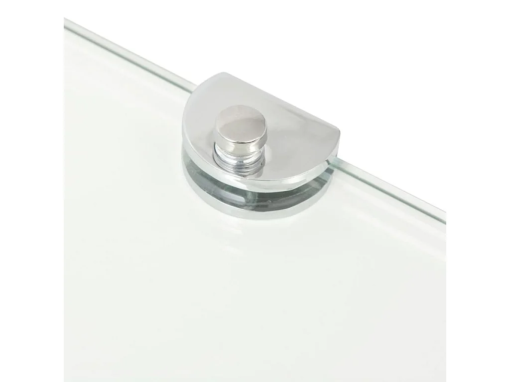 Étagère de coin et supports chromés Verre transparent 45x45 cm OFR70754 BonneVie Meuble