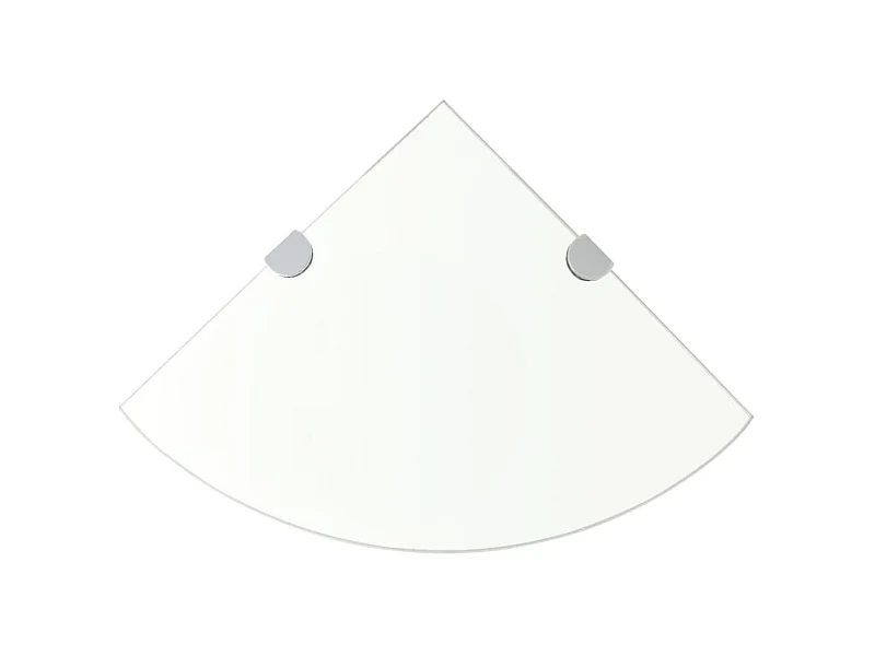 Estantes esquina 2 uds soportes cromados transparente 25x25 cm ES140807