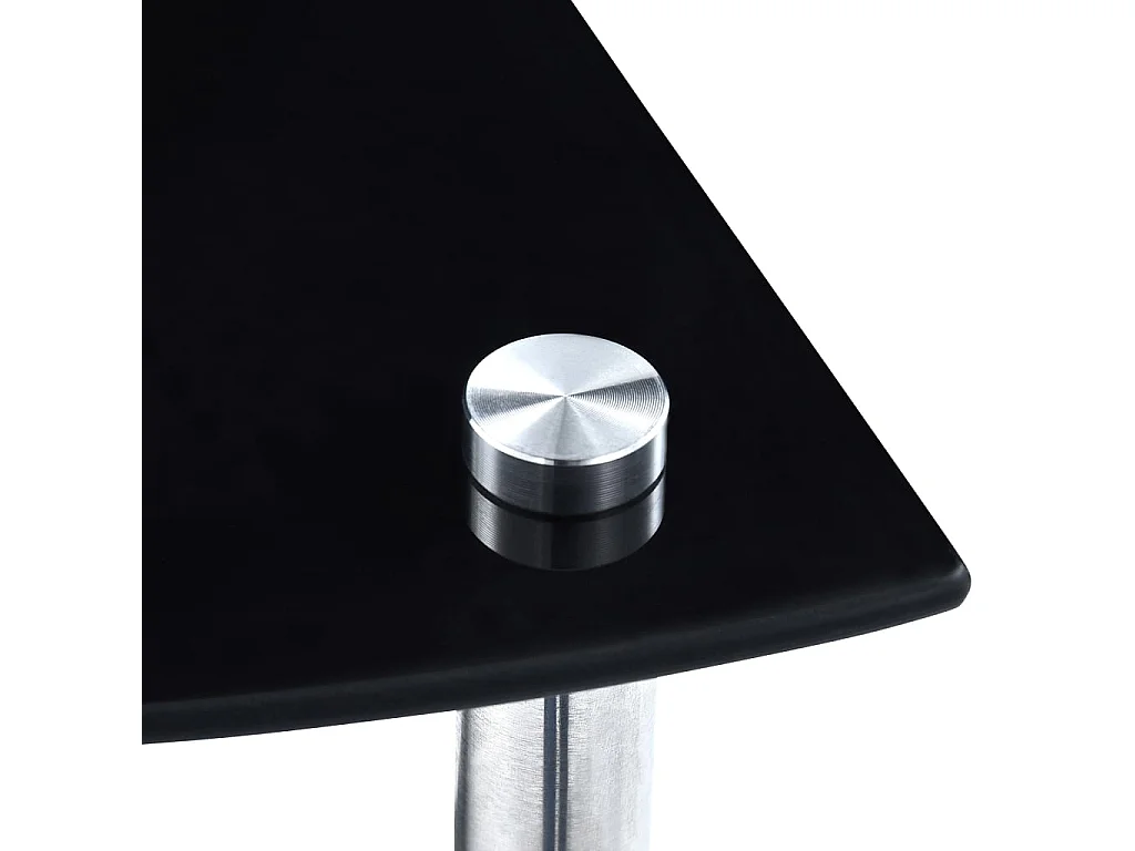 Étagère 4 niveaux Noir 30x30x100 cm Verre trempé OFR86724 BonneVie Meuble