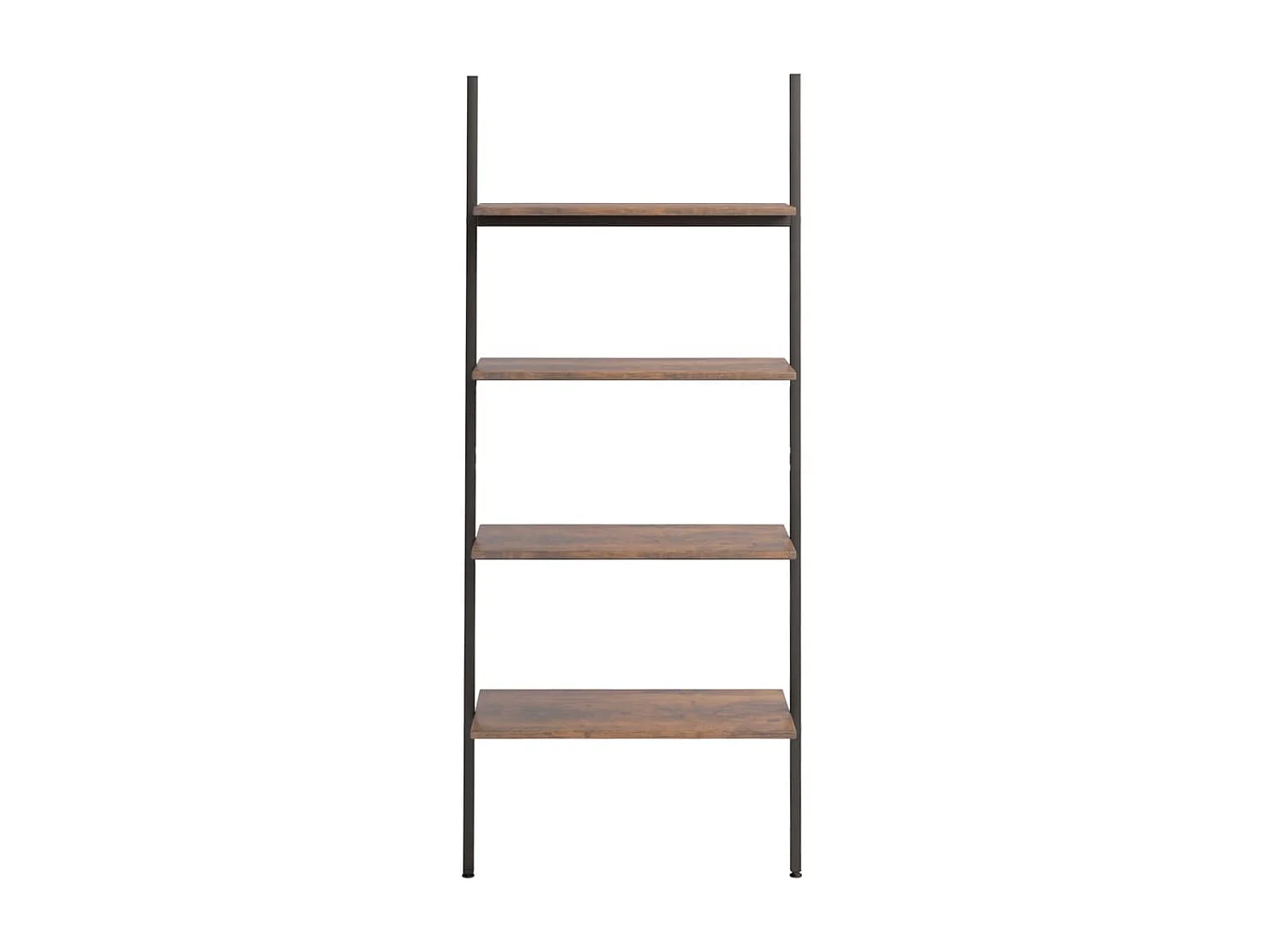 Étagère inclinée à 4 niveaux Marron foncé et noir 64x34x150,5cm OFR57642 BonneVie Meuble