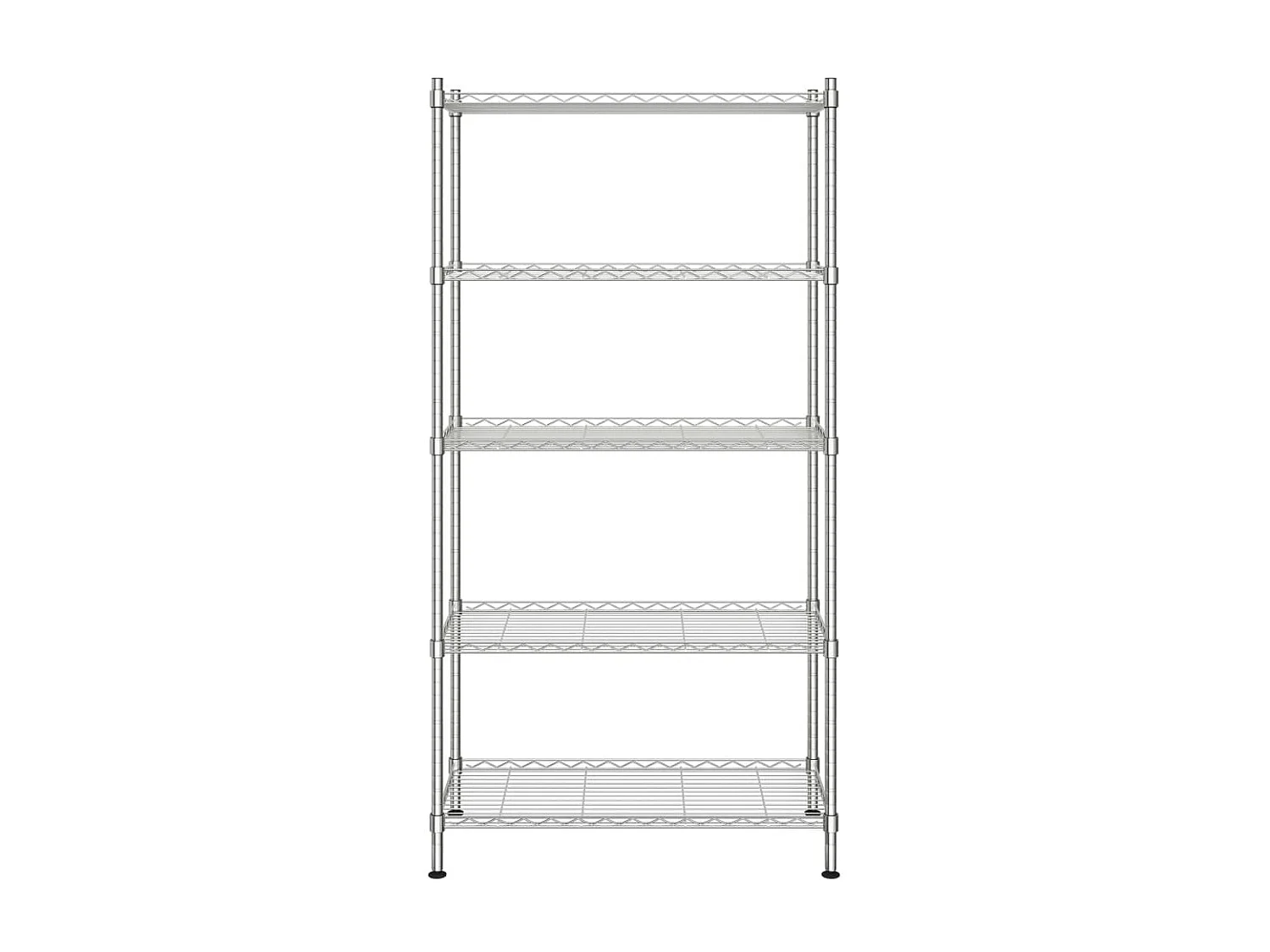 Estante de almacenamiento 5 niveles cromado 90x35x180 cm 250 kg ES999056