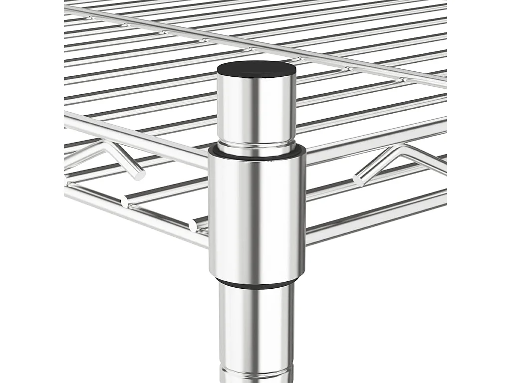 Étagère de rangement 5 niveaux 90x35x180 cm Chrome 250 kg OFR86403 BonneVie Meuble