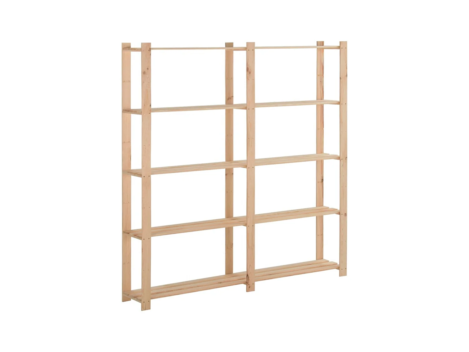 Étagère de stockage 5 niveaux 170x28,5x170cm Bois de pin massif OFR57889 BonneVie Meuble
