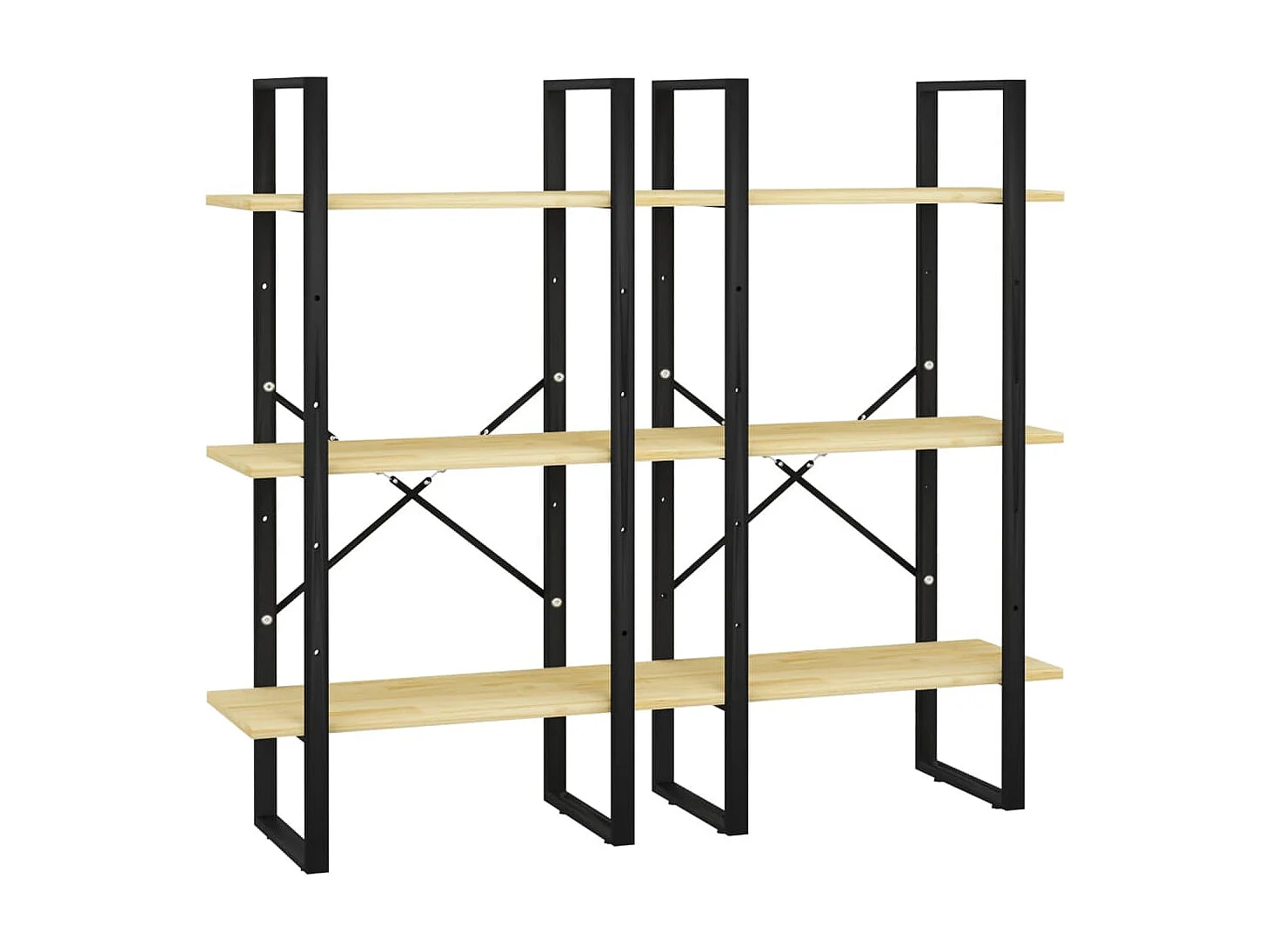 Étagère de rangement 60x30x210 cm Bois de pin massif OFR35021 BonneVie Meuble