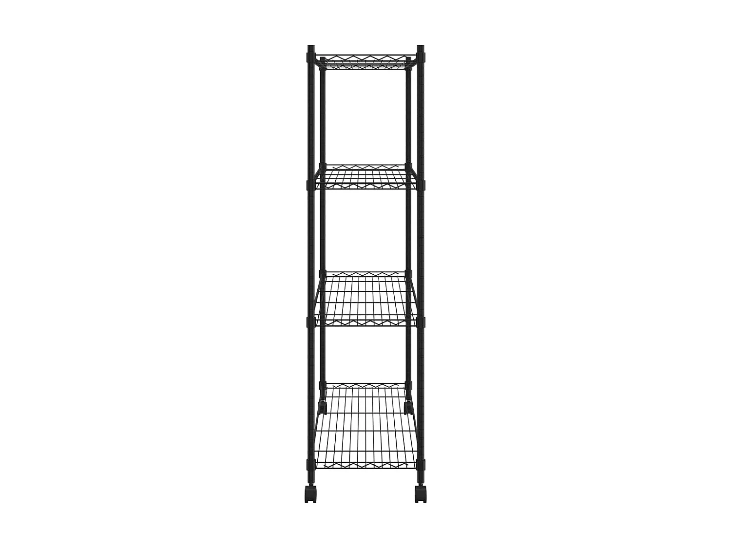 Opbergrek 4-laags met wielen 200 kg 90x35x142 cm zwart NL550217