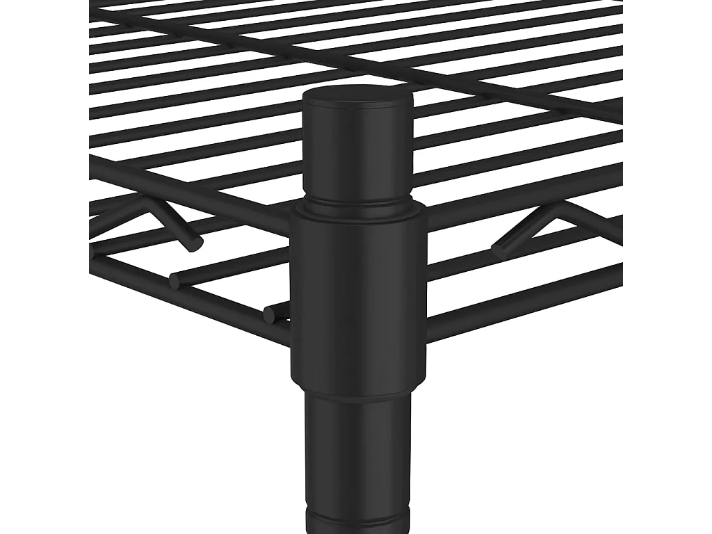 Opbergrek 4-laags met wielen 200 kg 90x35x142 cm zwart NL550217