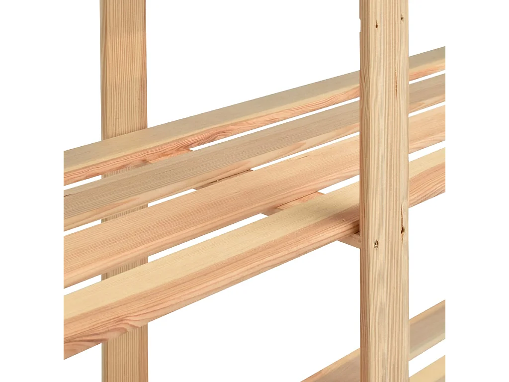 Étagère de stockage 5 niveaux 170x38x170 cm Pin solide 500 kg OFR30844 BonneVie Meuble