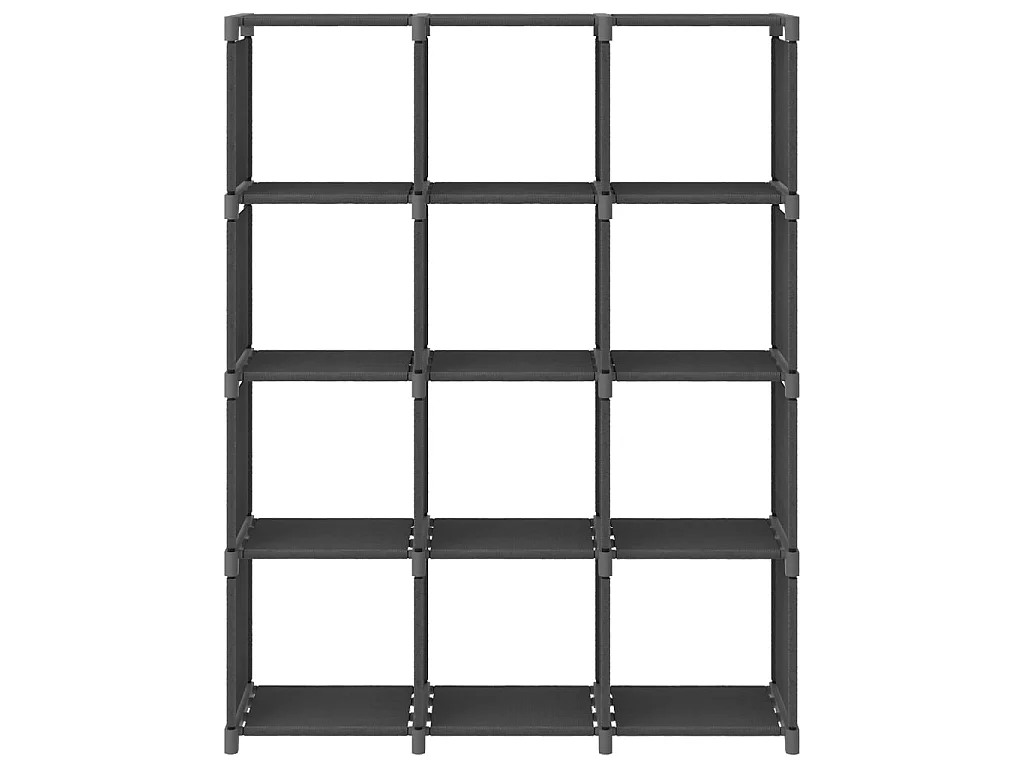 Estantería de 12 cubos de tela gris 103x30x141 cm ES551509