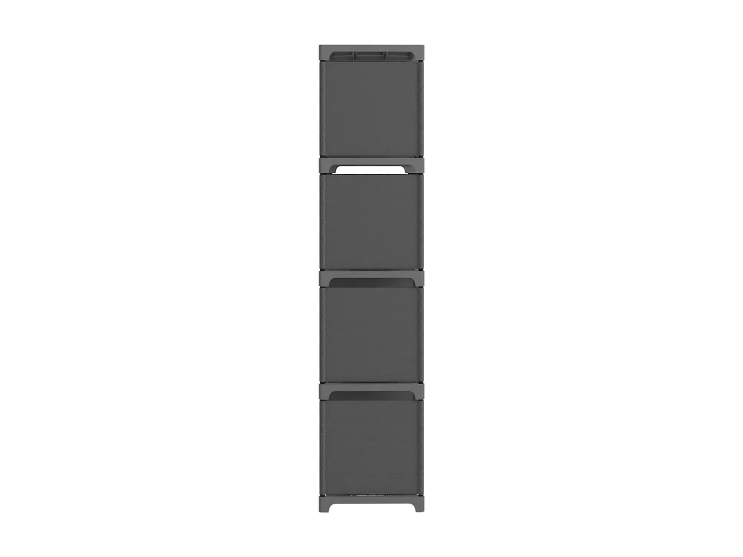 Estantería de 12 cubos de tela gris 103x30x141 cm ES551509