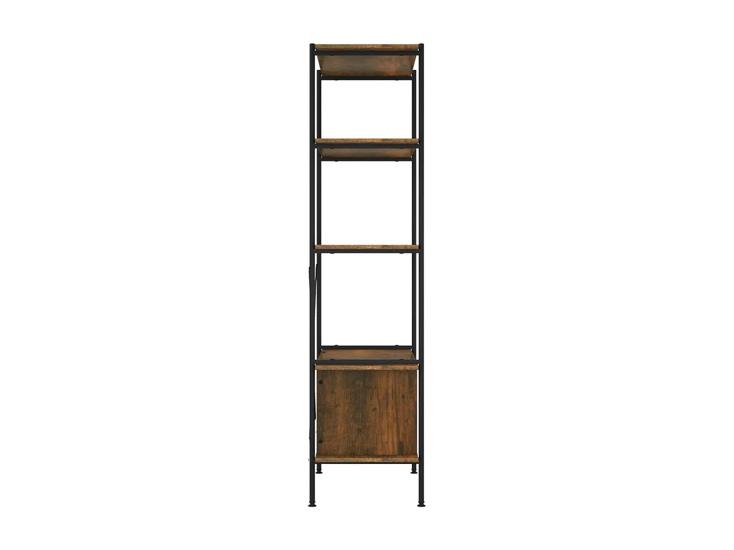 Étagère à 5 niveaux armoire 80x40x163cm Acier bois d'ingénierie OFR36131 BonneVie Meuble