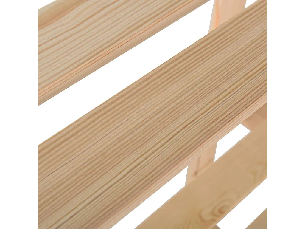 Étagère de stockage 3 niveaux 60x28,5x90 cm Bois de pin massif OFR54279 BonneVie Meuble