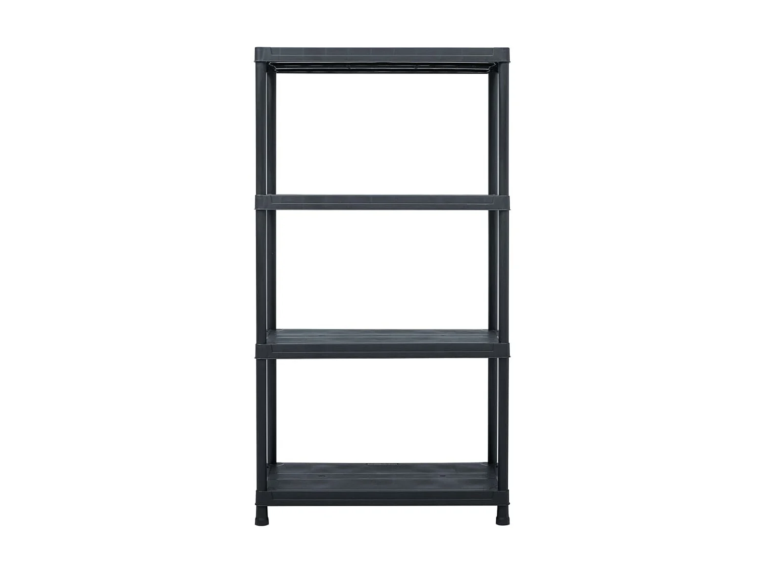 Estantería de plástico 100 kg 60x30x138 cm negro ES624866