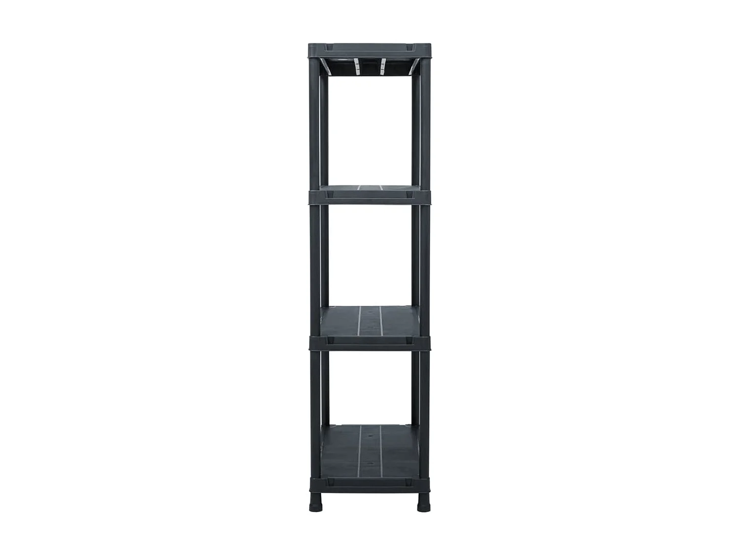 Étagère de rangement Noir 100 kg 60x30x138 cm Plastique OFR97186 BonneVie Meuble