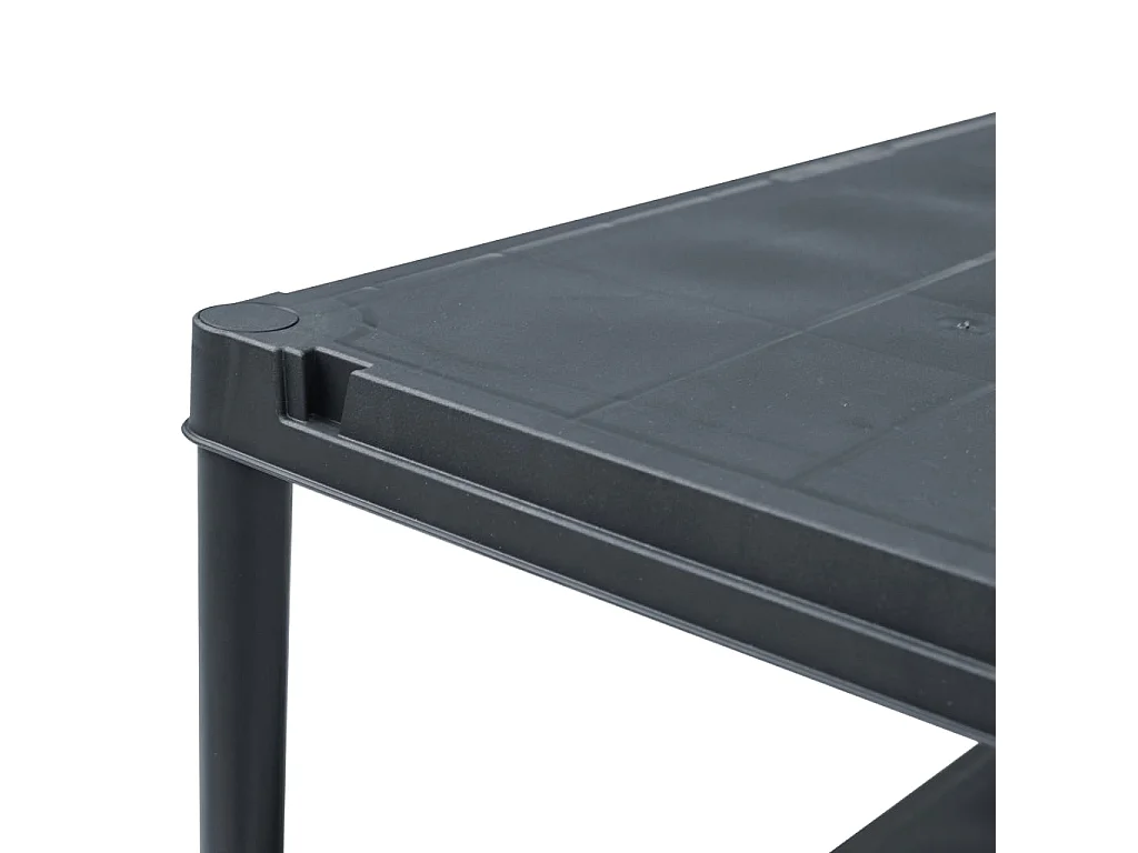 Étagère de rangement Noir 100 kg 60x30x138 cm Plastique OFR97186 BonneVie Meuble